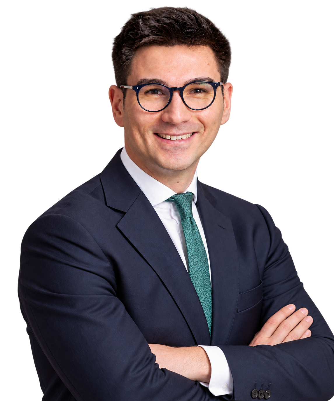 Professional Man in Navy Suit